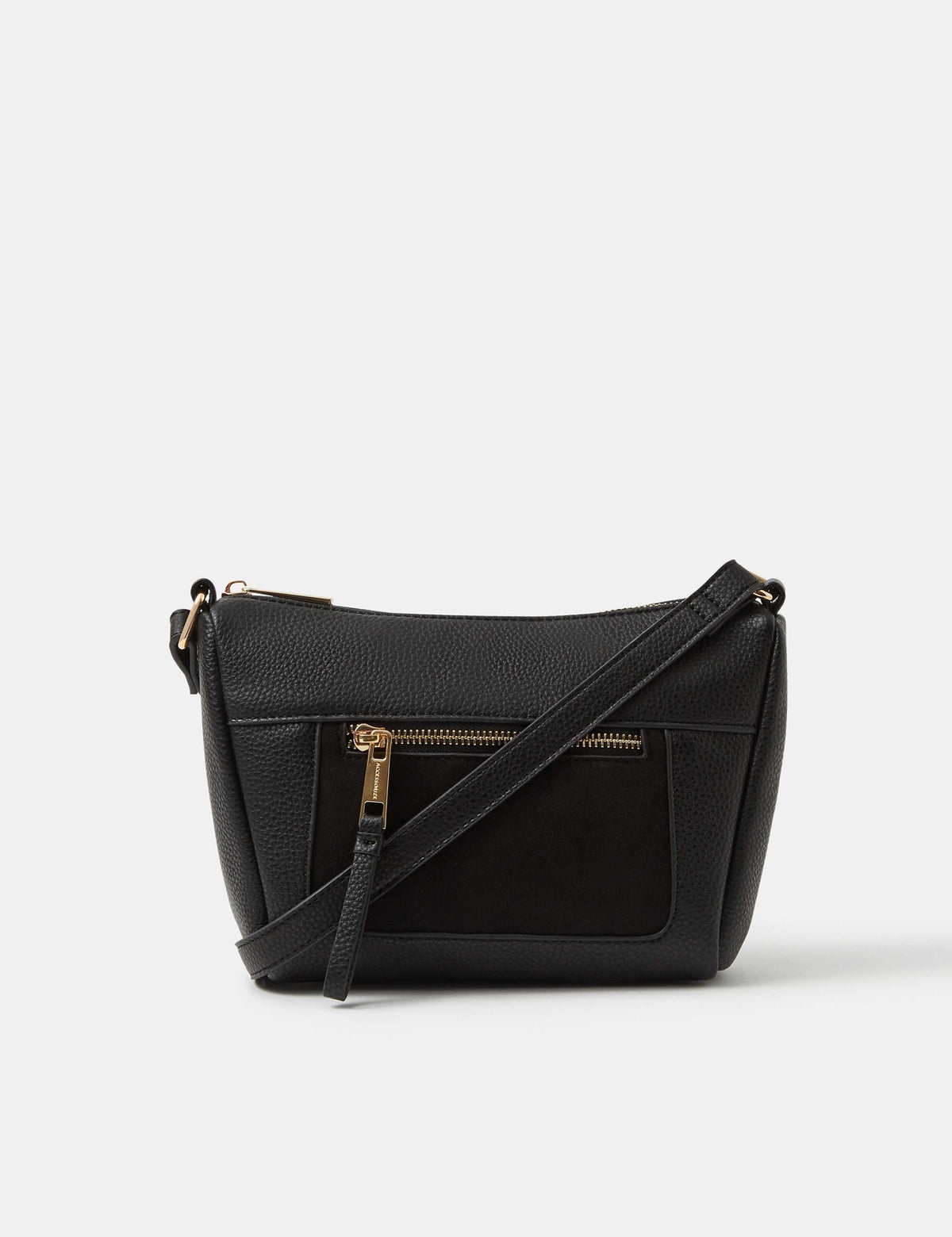 Accessorize faux leather cross body bag with gold hardware - British product