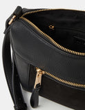 Accessorize faux leather cross body bag with gold hardware - British product