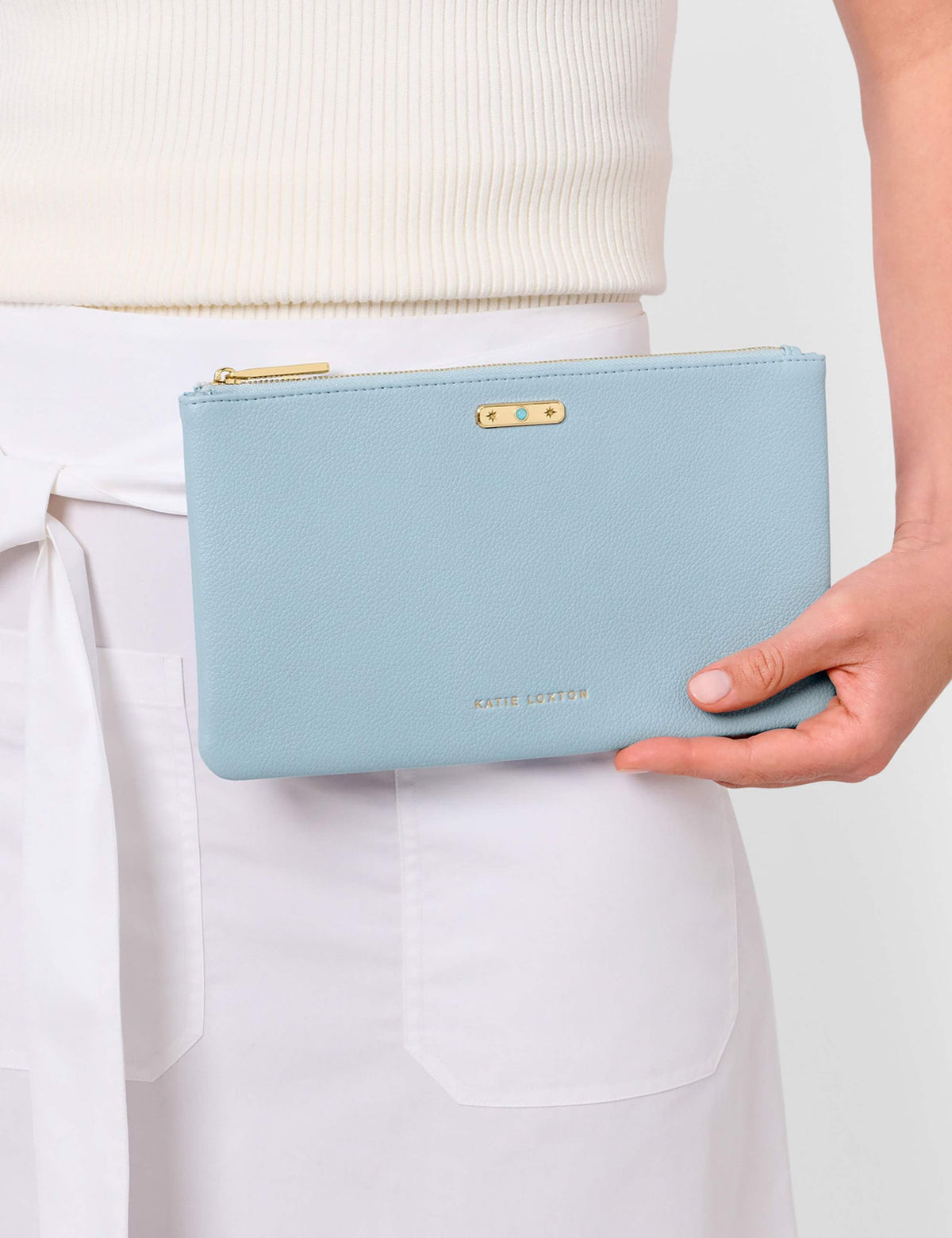 Katie Loxton faux leather birthstone pouch purse, imported from the UK