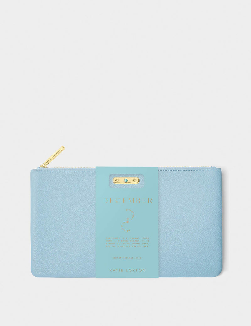 Katie Loxton faux leather birthstone pouch purse, imported from the UK