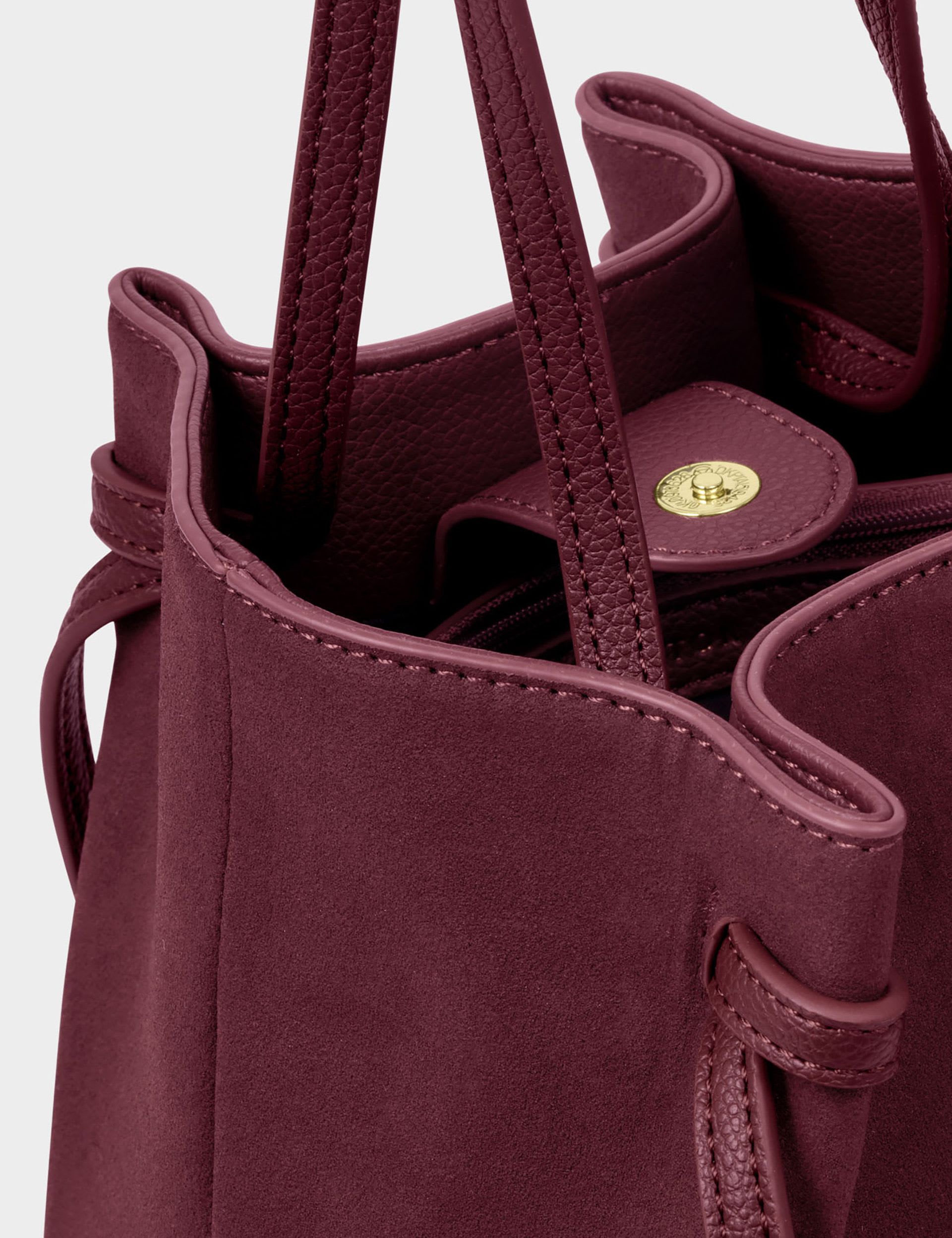 Katie Loxton faux leather bucket bag with detachable strap, imported from the UK