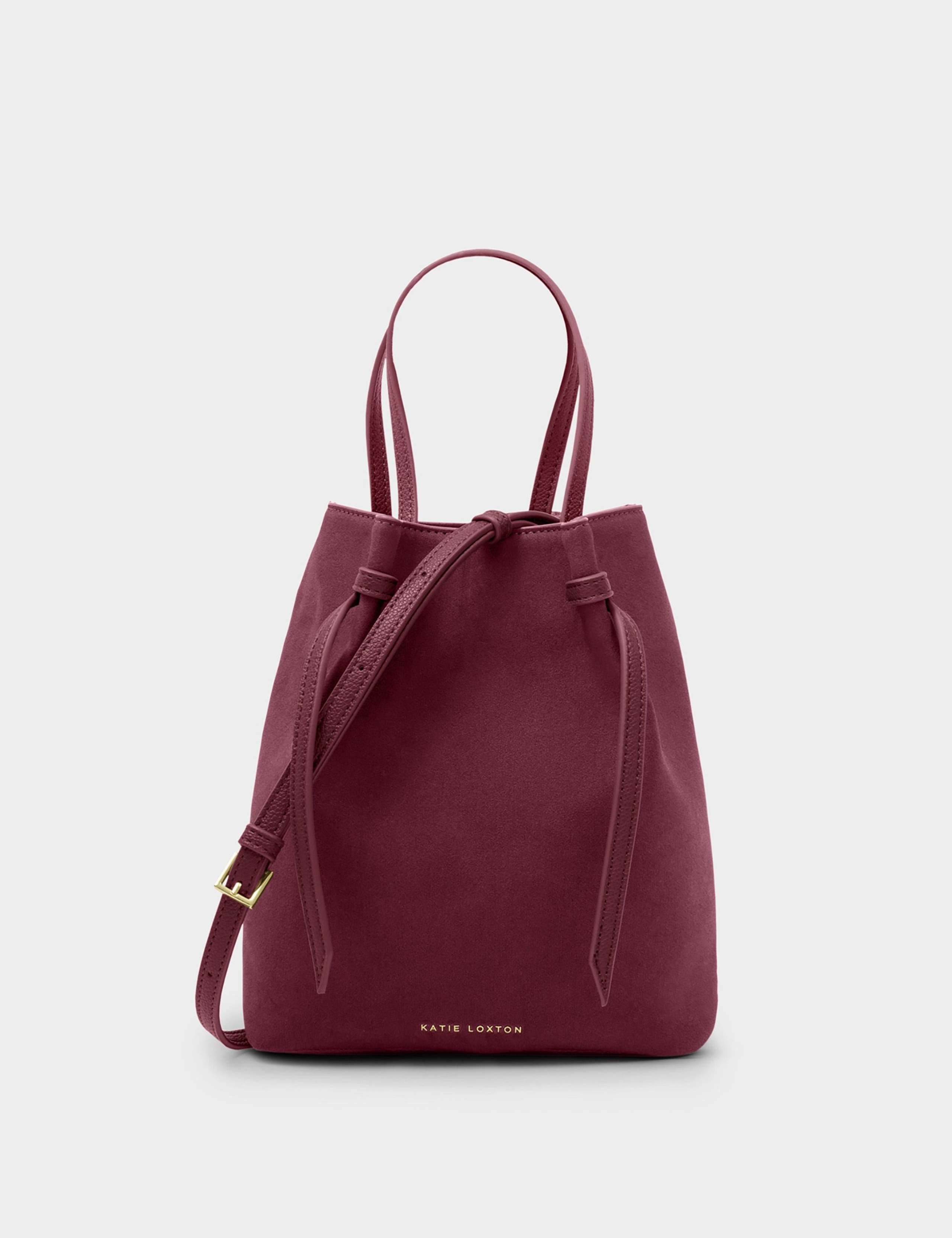 Katie Loxton faux leather bucket bag with detachable strap, imported from the UK