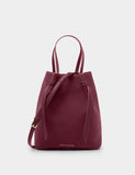 Katie Loxton faux leather bucket bag with detachable strap, imported from the UK