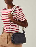 Accessorize faux leather double zip cross body camera bag - British product