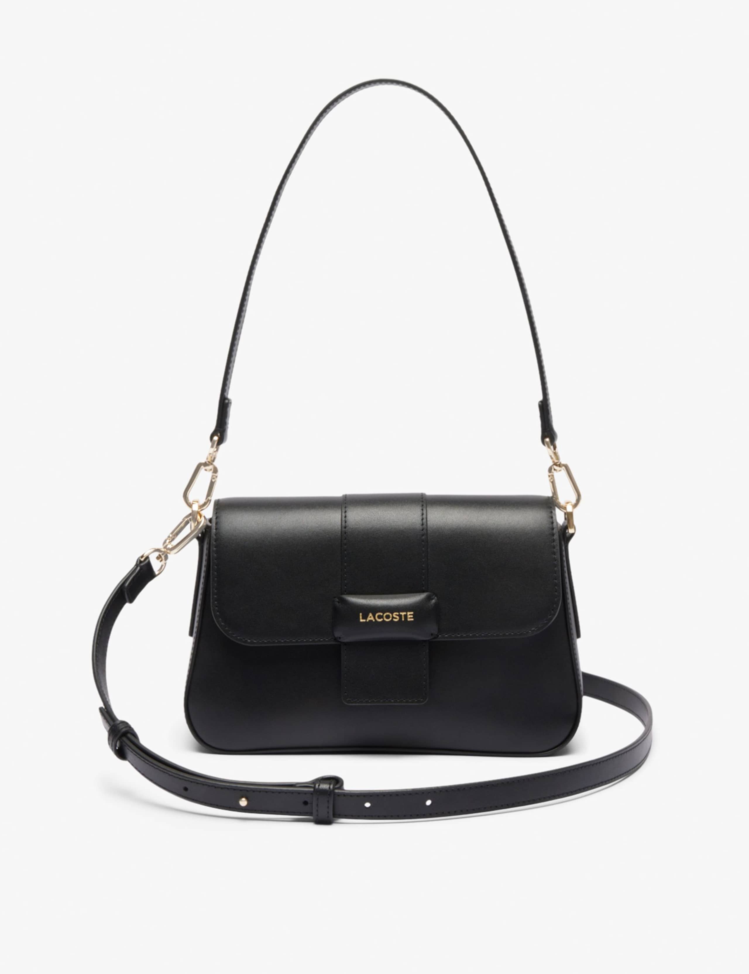 Lacoste faux leather flap shoulder bag, imported from the UK