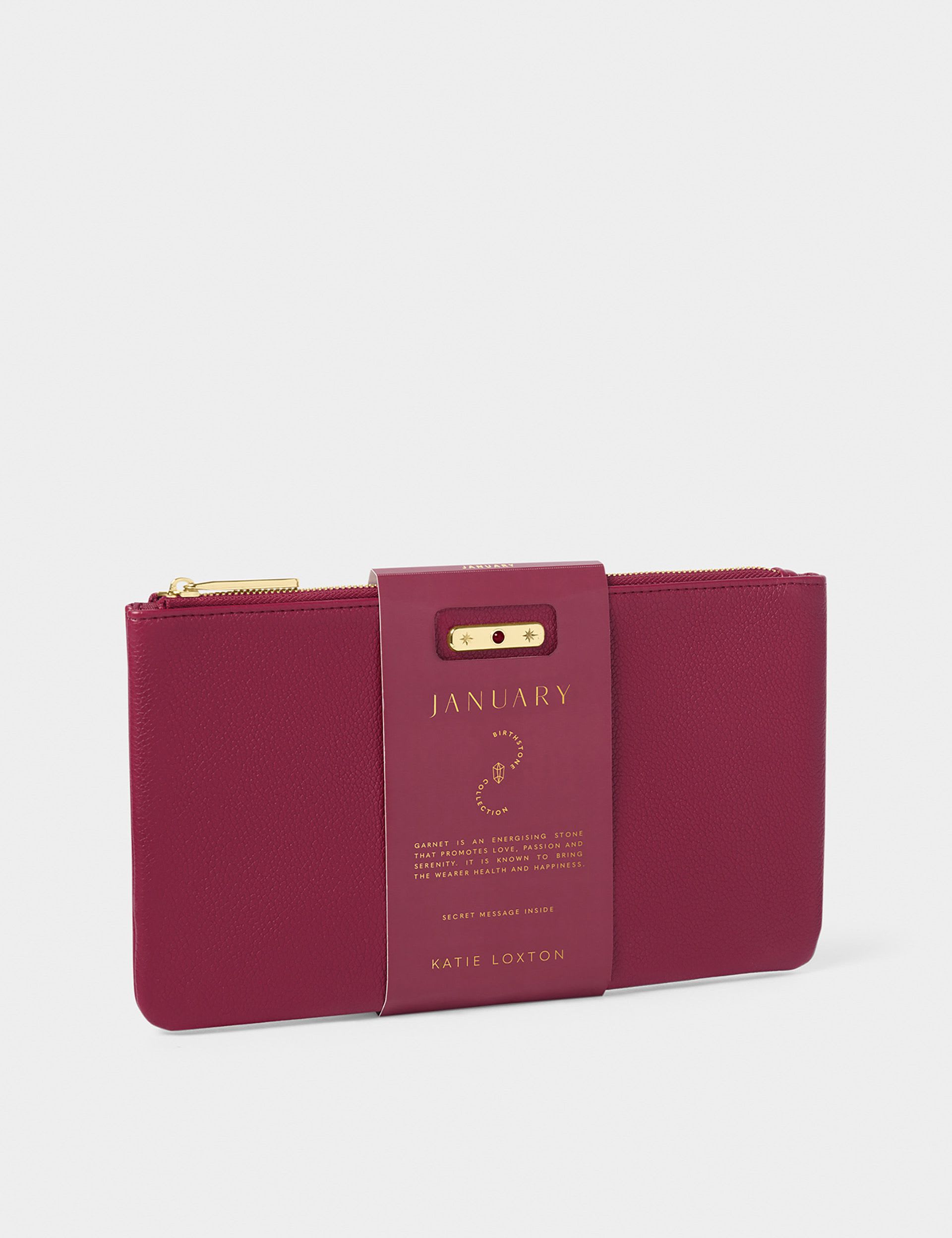 Katie Loxton faux leather January birthstone pouch - British product