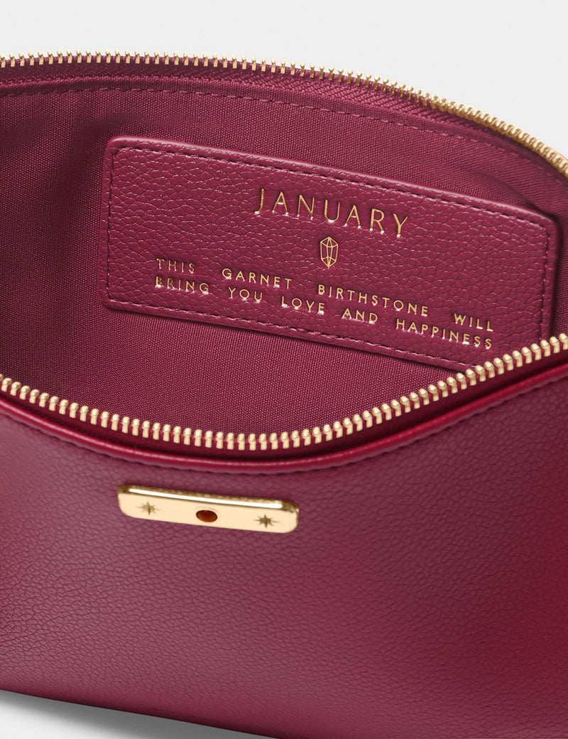 Katie Loxton faux leather January birthstone pouch - British product