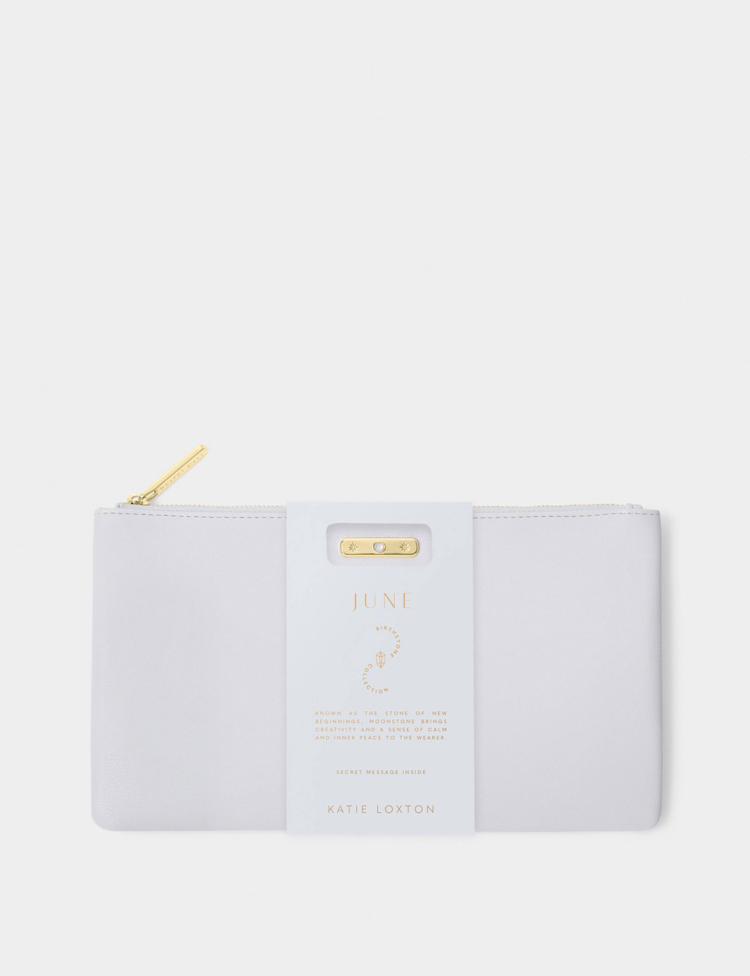 Katie Loxton faux leather June birthstone pouch, imported from the UK