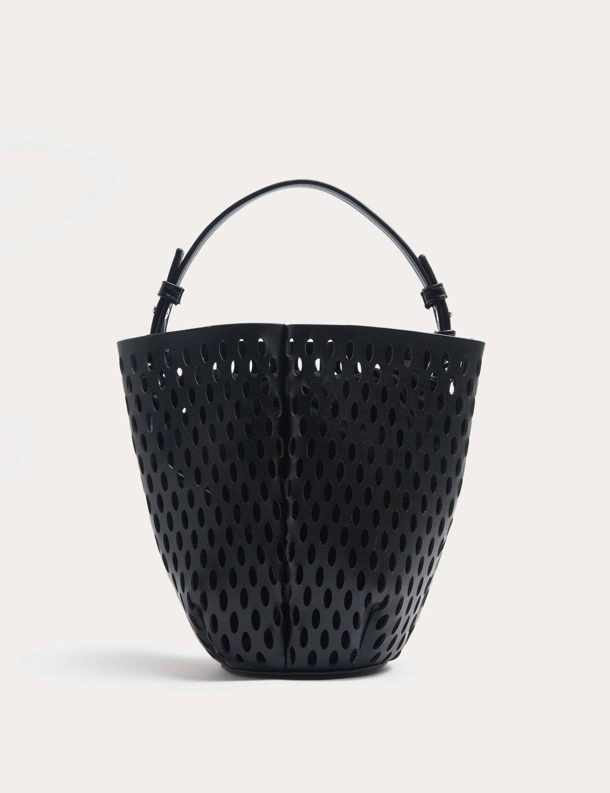 M&S faux leather tulip bucket bag with laser cut - British product