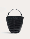 M&S faux leather tulip bucket bag with laser cut - British product