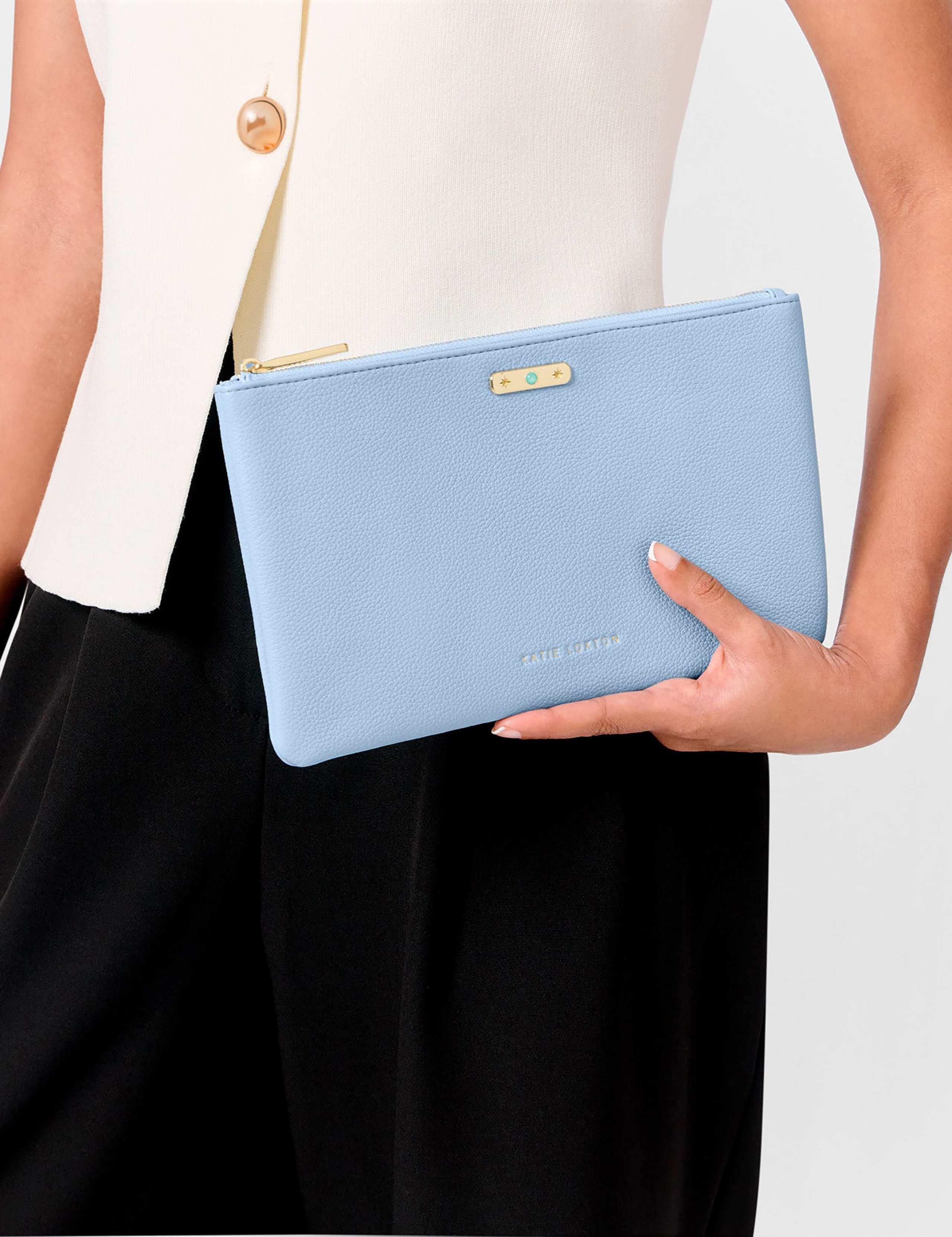Katie Loxton March birthstone pouch in faux leather (British brand)