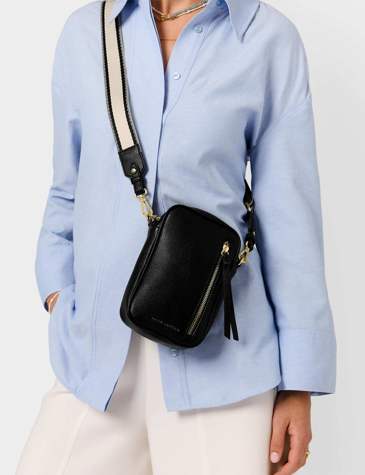 Katie Loxton metallic cross body bag faux leather (British brand)