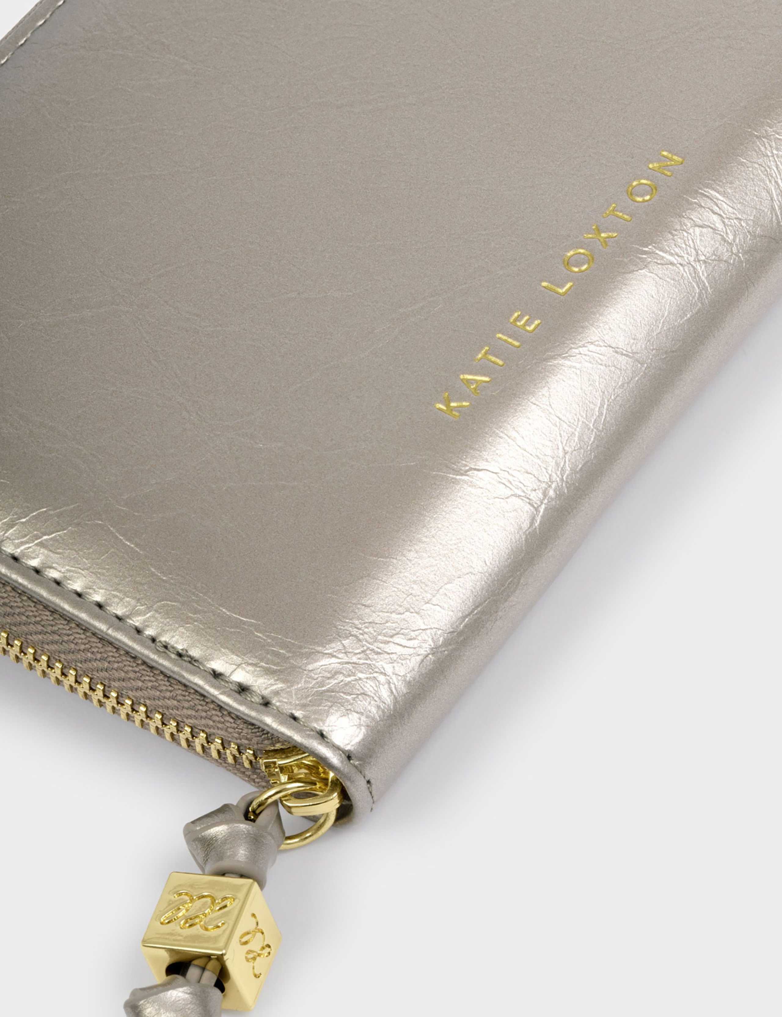 Katie Loxton faux leather metallic travel jewellery case - British product