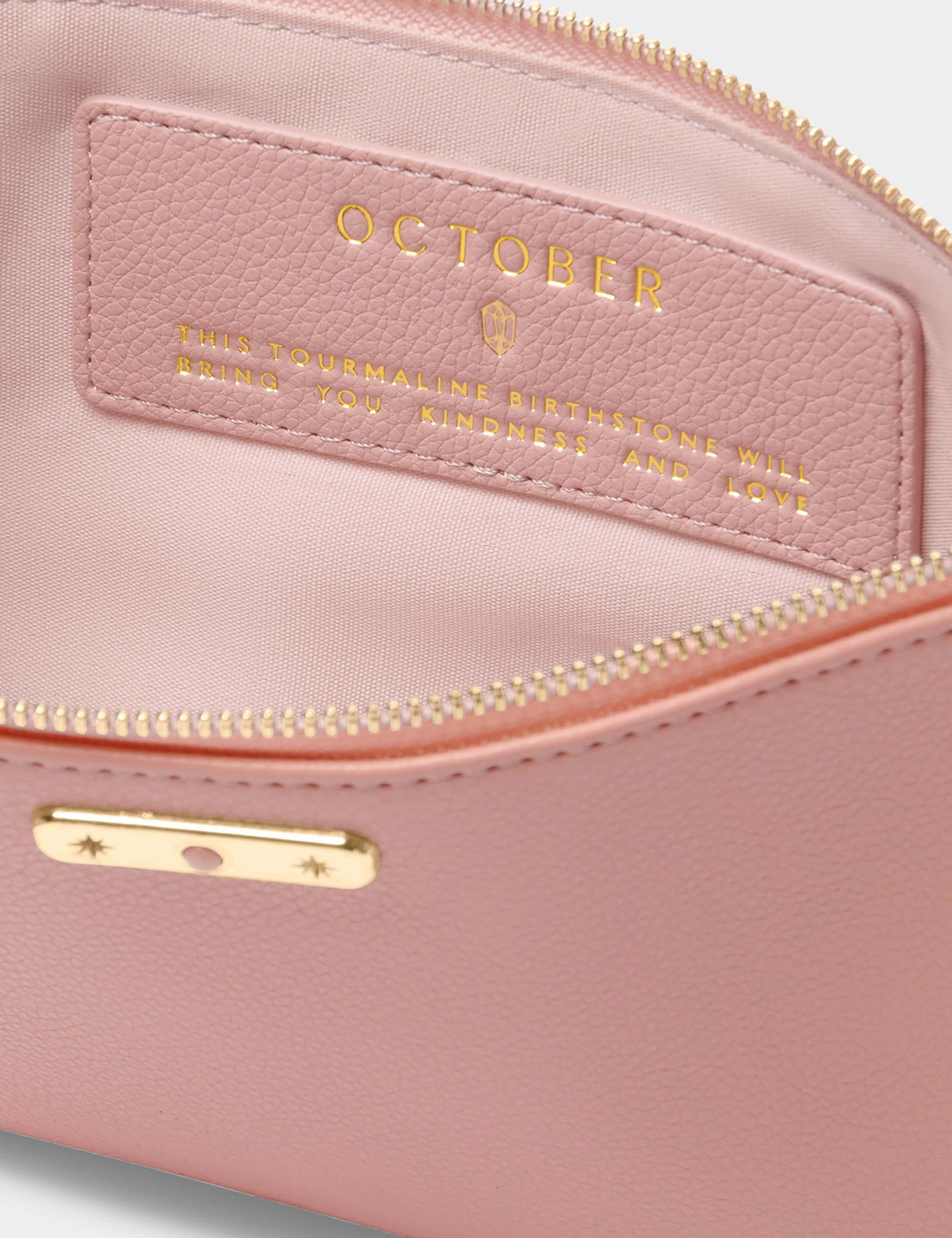 Katie Loxton October birthstone faux leather pouch, imported from the UK