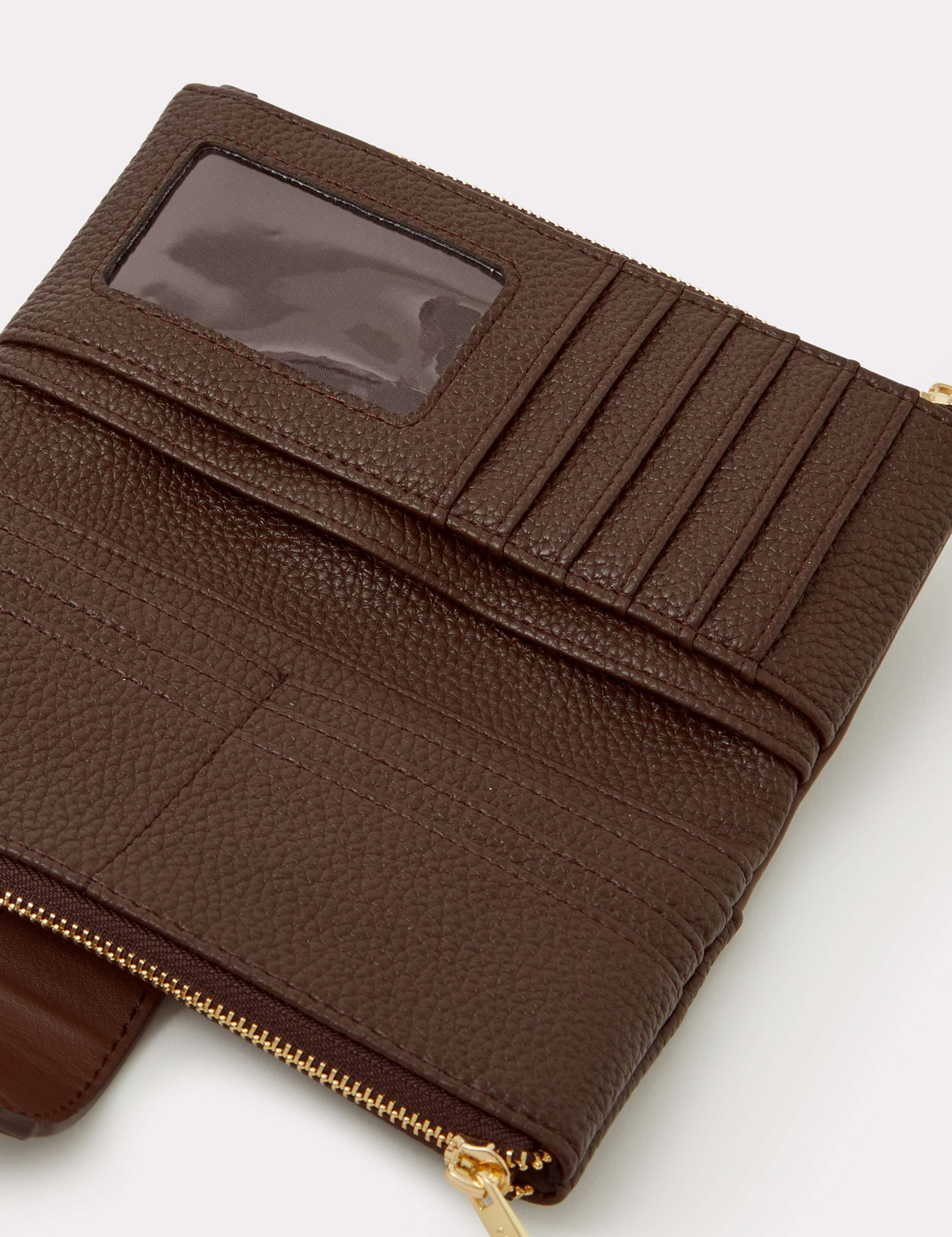 Accessorize faux leather purse with buckle closure - British product