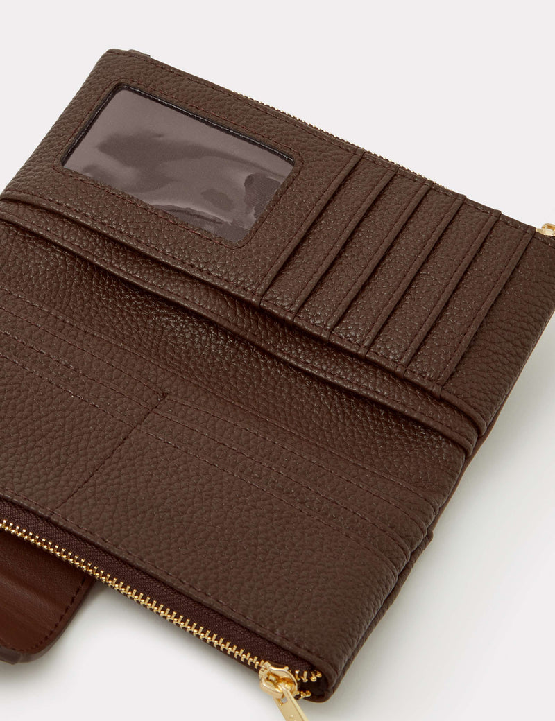 Accessorize faux leather purse with buckle closure - British product