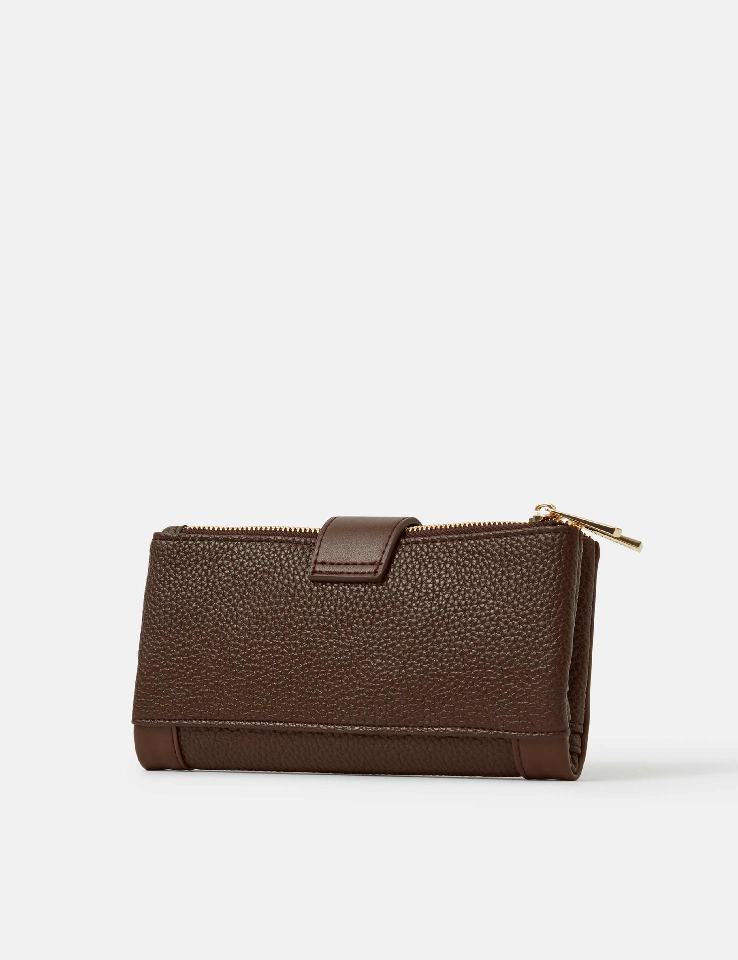 Accessorize faux leather purse with buckle closure - British product