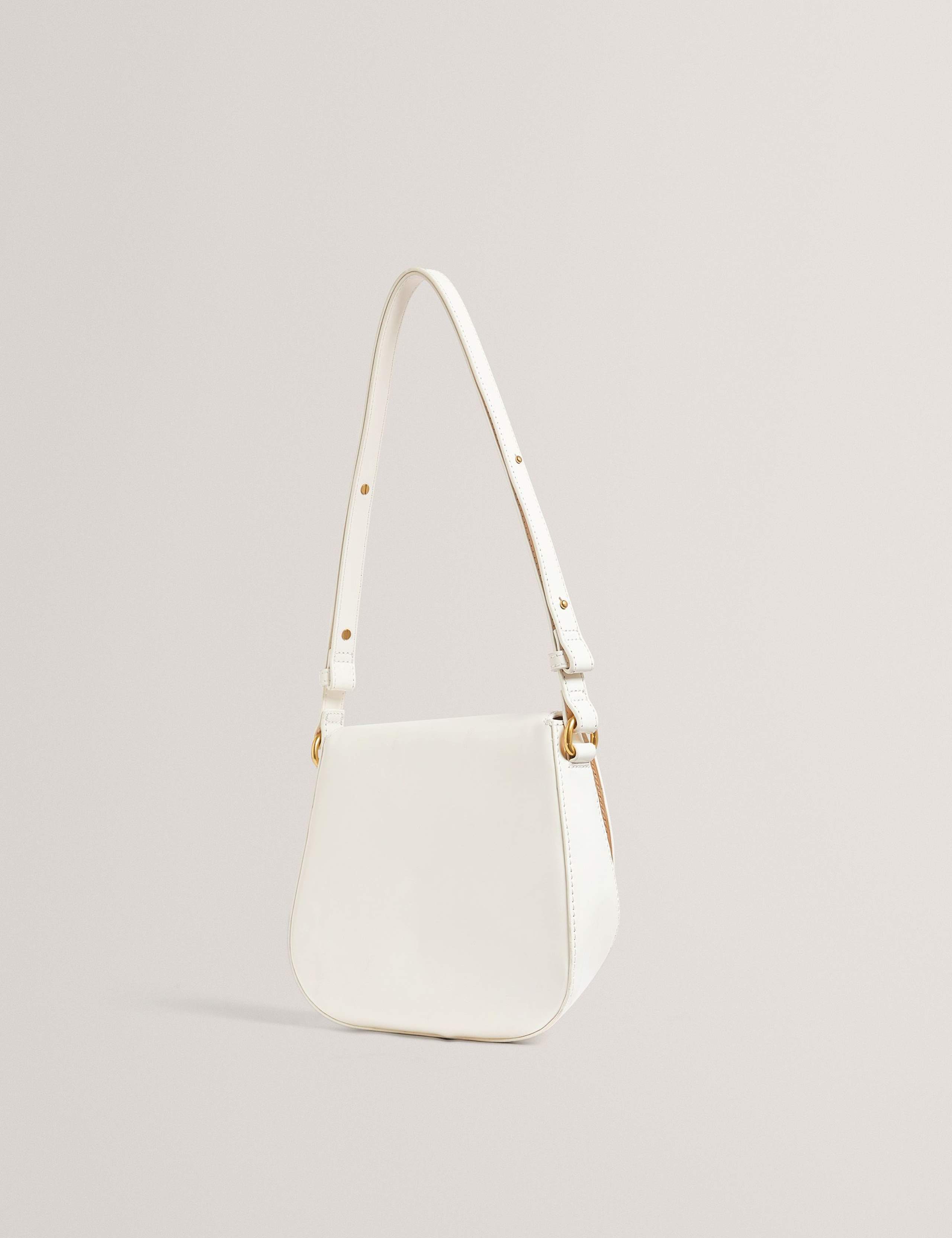 Ted Baker faux leather raffia twist lock shoulder bag (British brand)