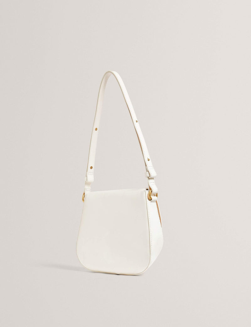 Ted Baker faux leather raffia twist lock shoulder bag (British brand)
