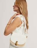 Ted Baker faux leather raffia twist lock shoulder bag (British brand)
