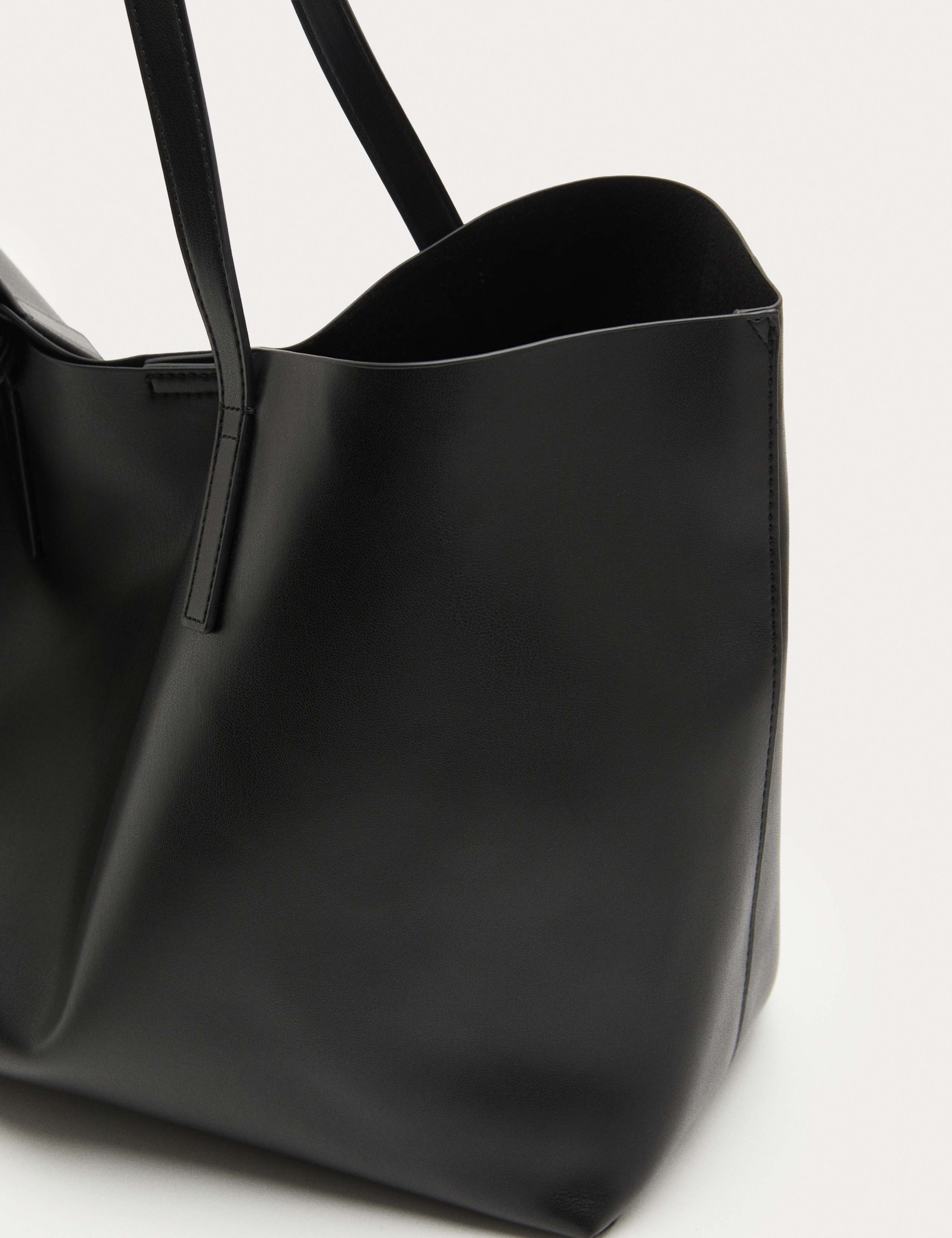 M&S faux leather shopper bag with handles and detachable purse, UK version
