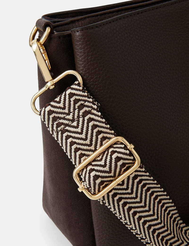Accessorize faux leather shoulder tote bag (British brand)
