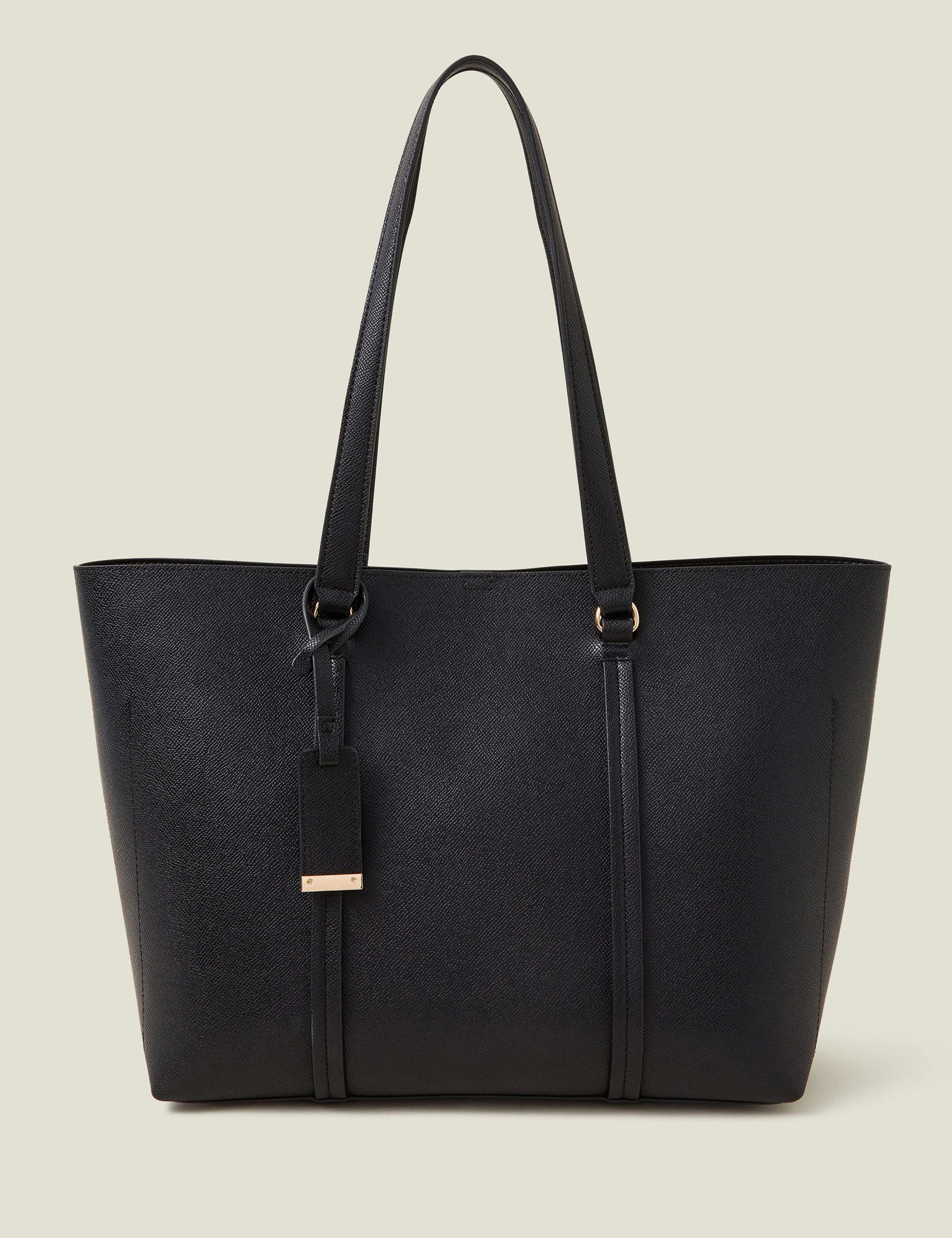 Accessorize faux leather shoulder tote bag (British brand)