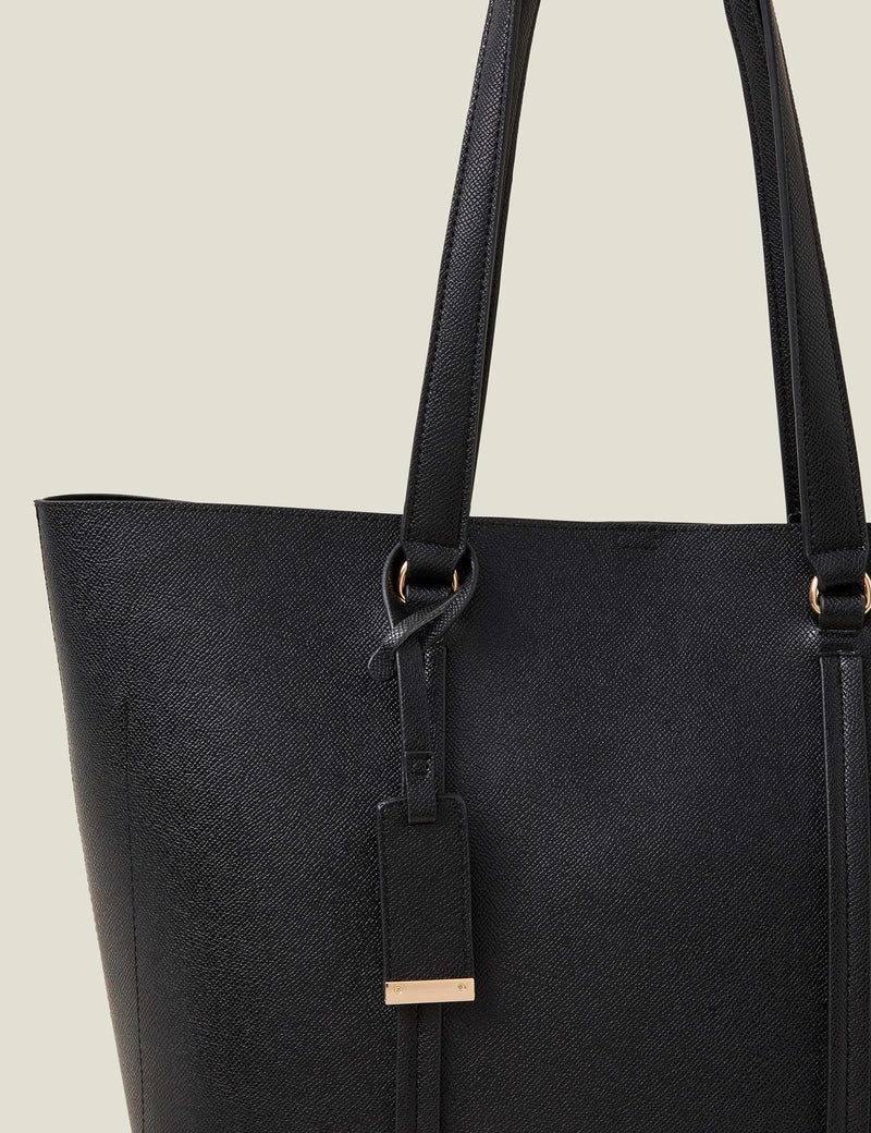 Accessorize faux leather shoulder tote bag (British brand)