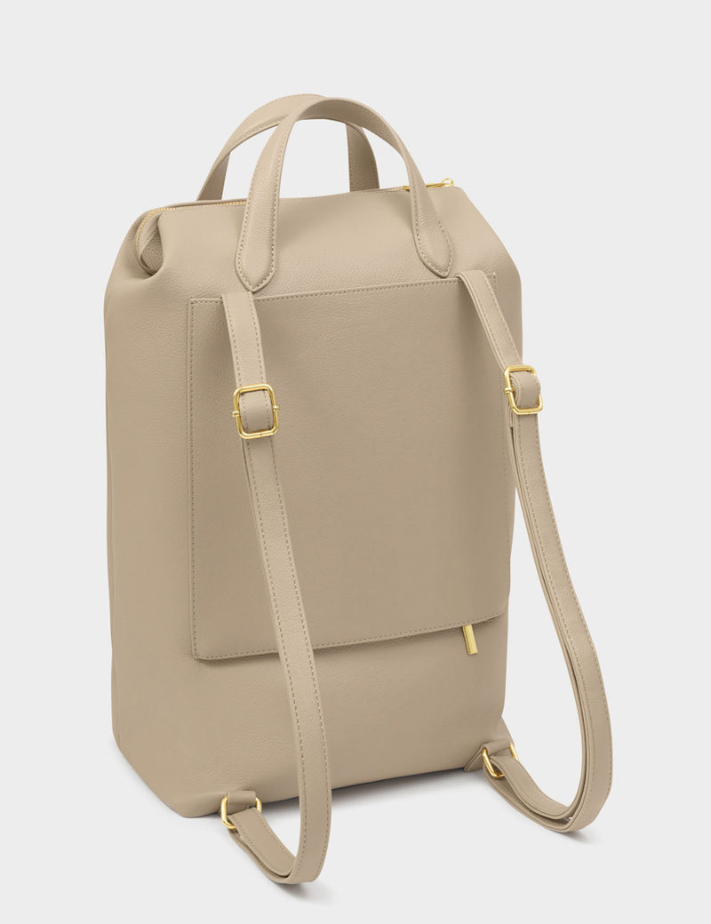 Faux Leather Top Handle Cabin Backpack