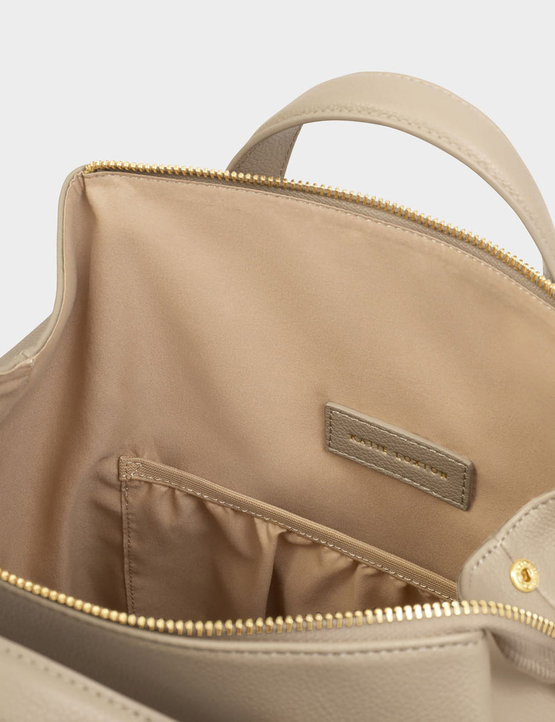 Faux Leather Top Handle Cabin Backpack
