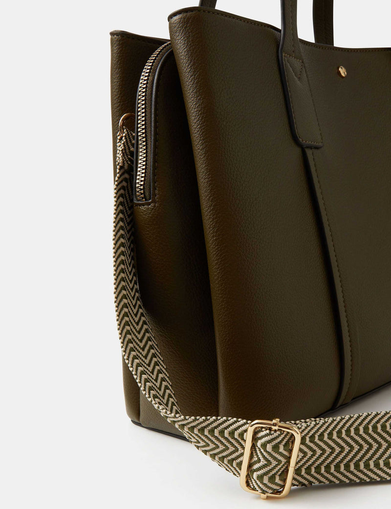 Faux leather webbing strap shoulder bag, UK version