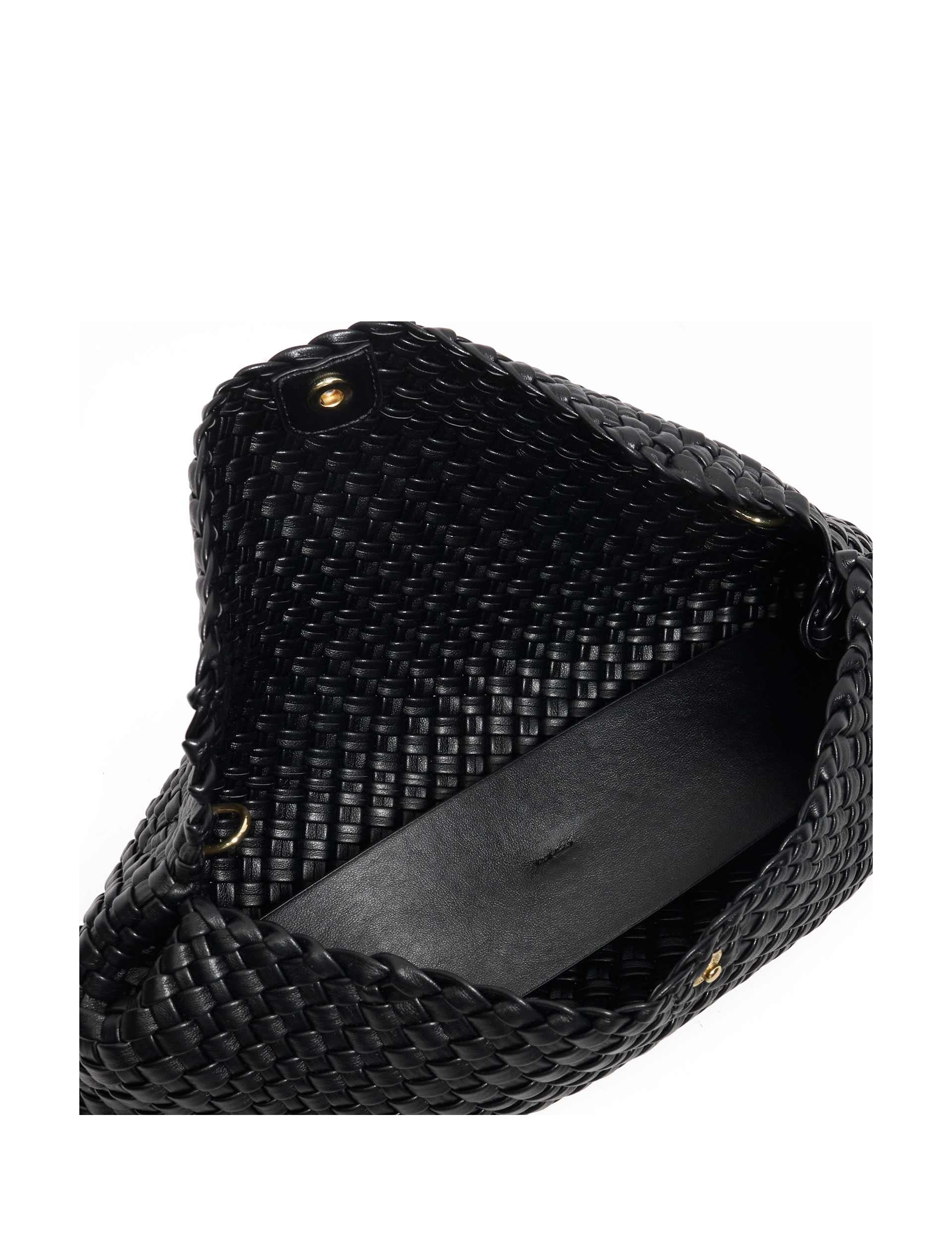 Dune London faux leather woven clutch bag, UK version