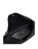 Dune London faux leather woven clutch bag, UK version