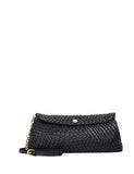Dune London faux leather woven clutch bag, UK version