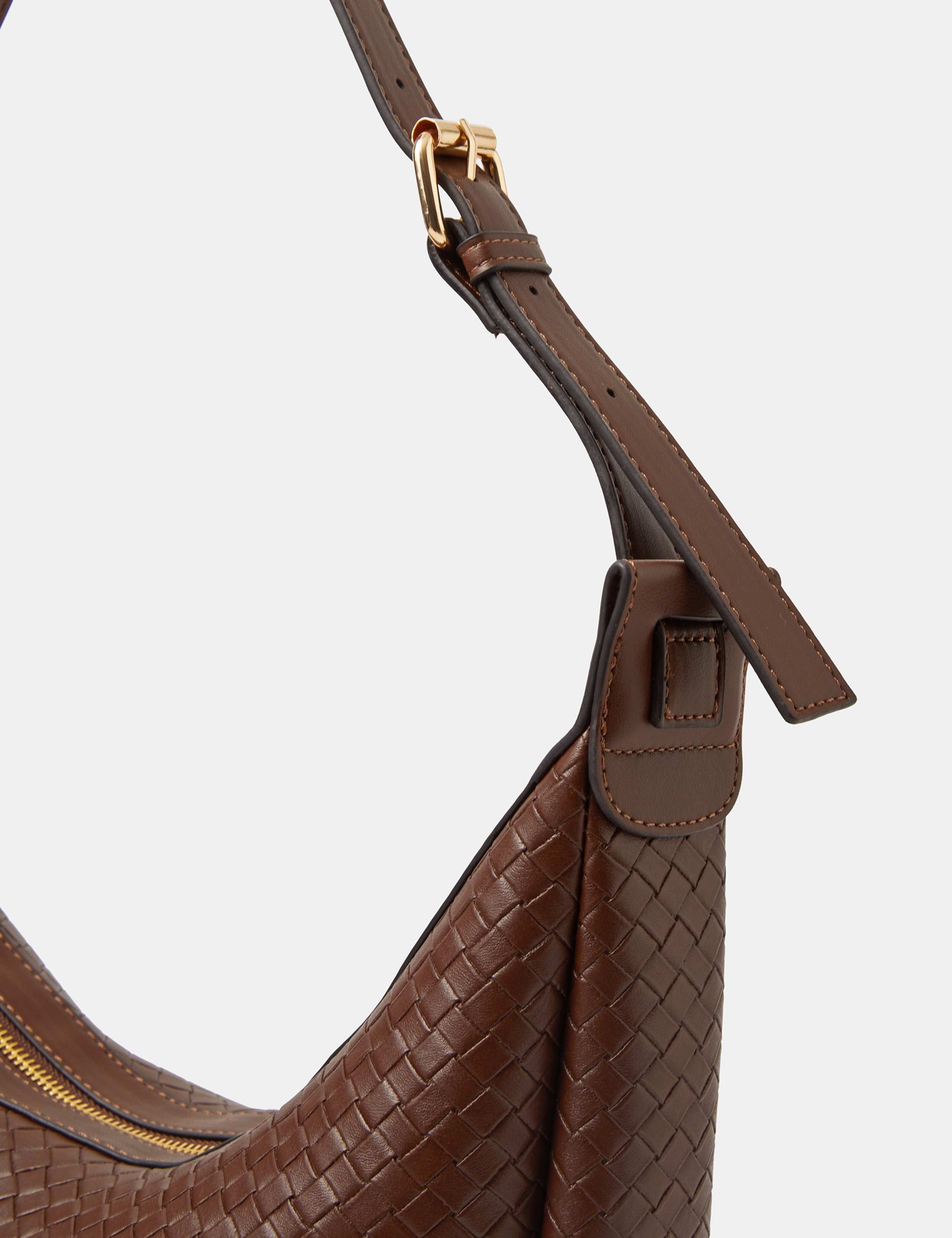 Accessorize woven faux leather shoulder bag, imported from the UK