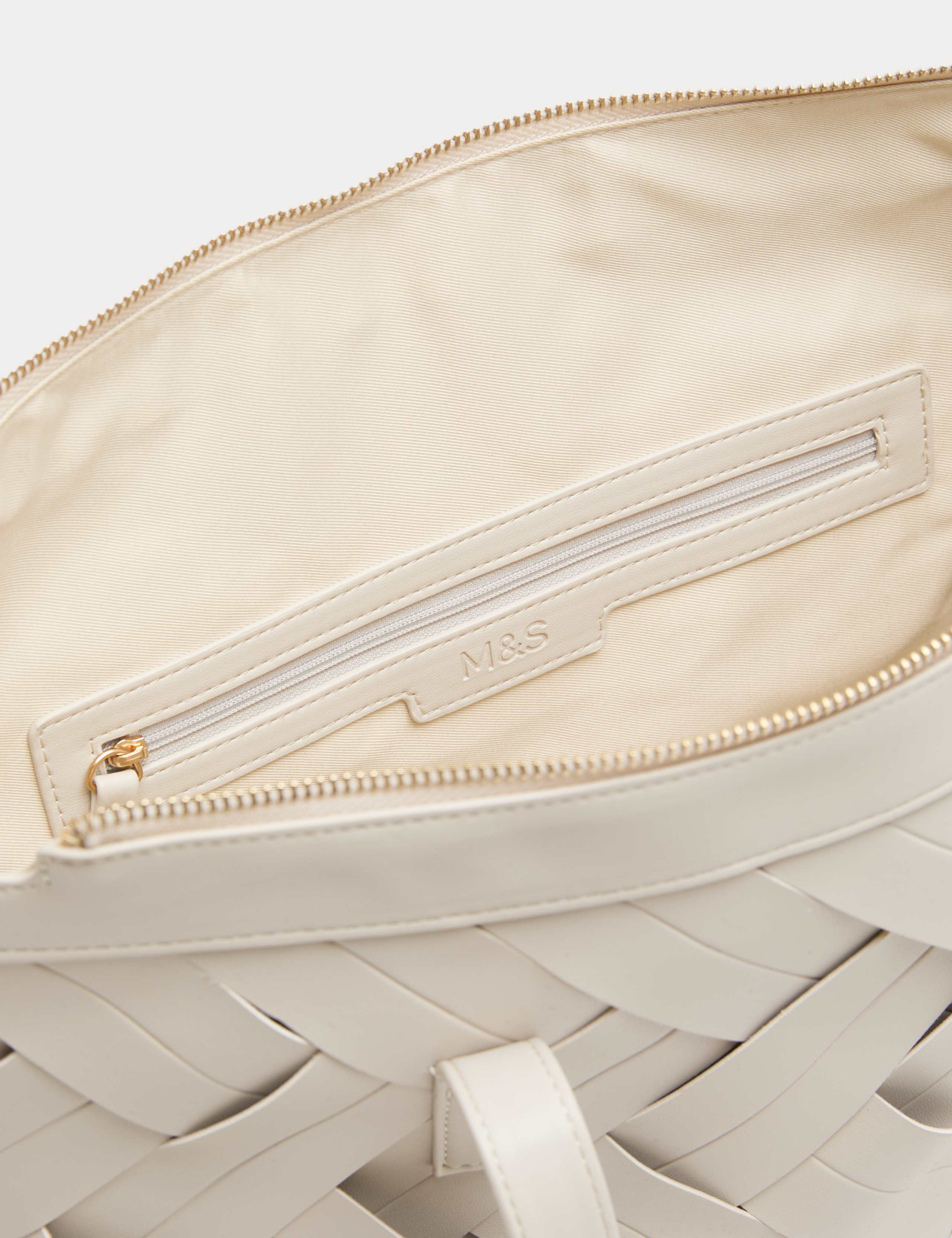 M&S faux leather woven shoulder bag (British brand)