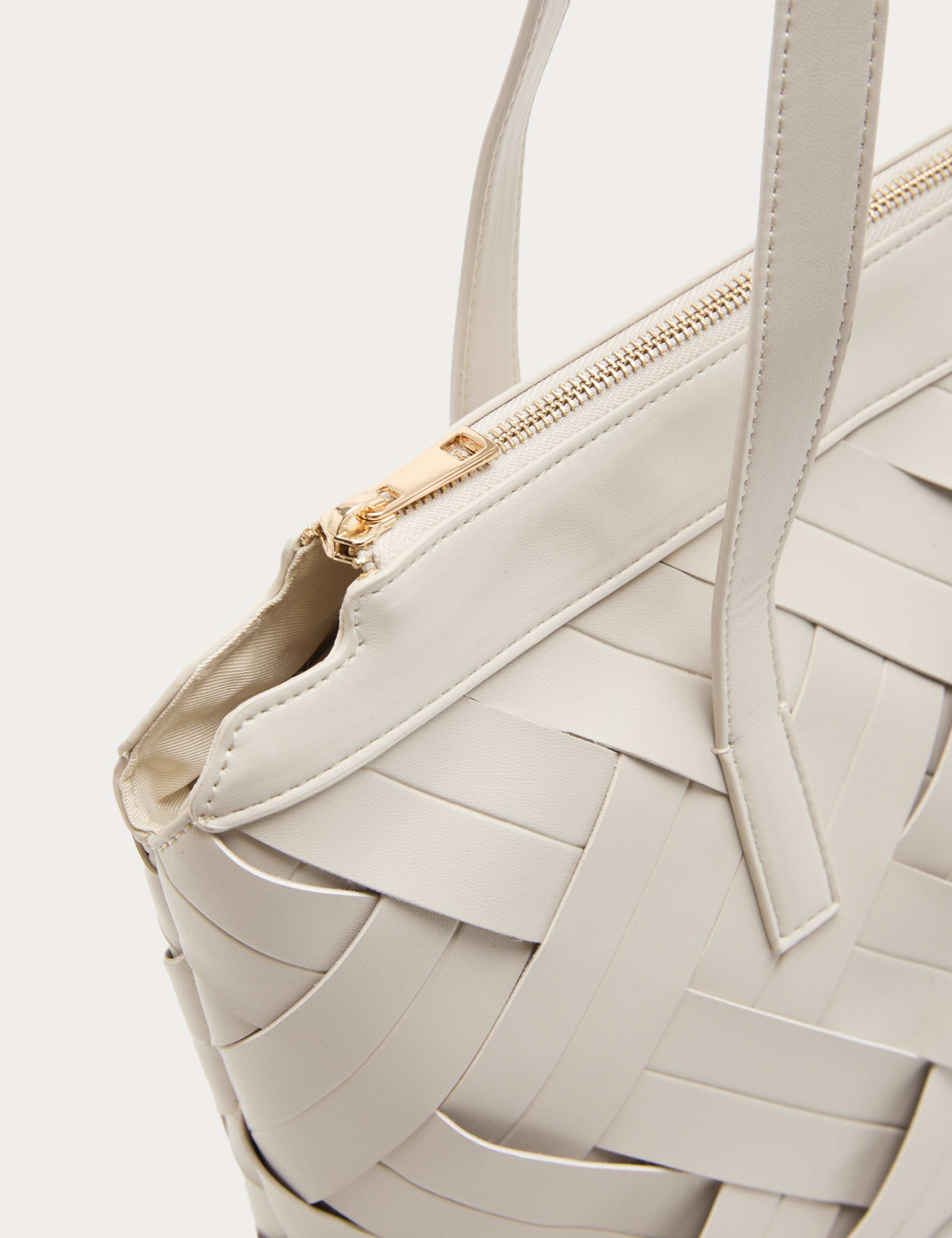M&S faux leather woven shoulder bag (British brand)