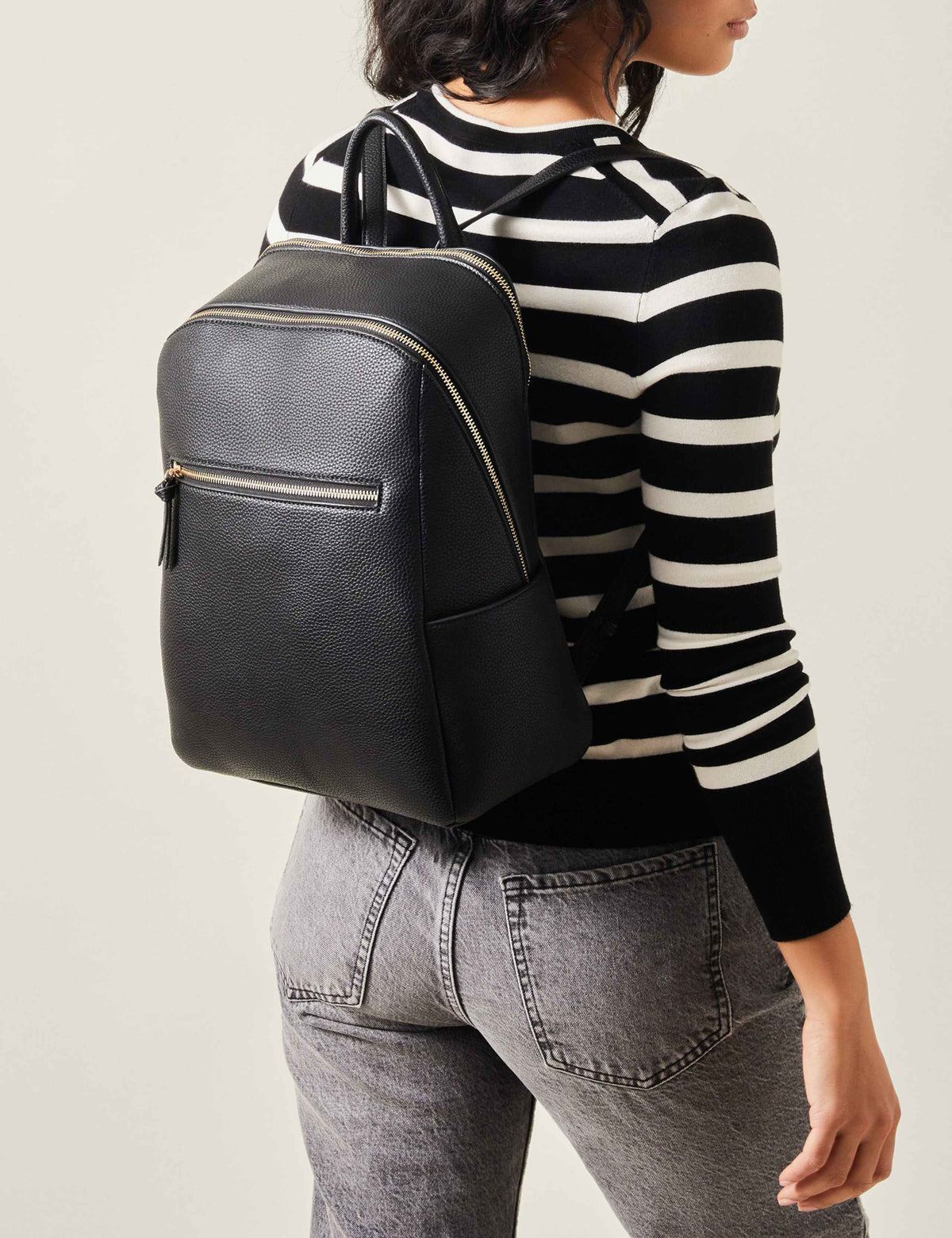 Accessorize faux leather zip around backpack (British brand)
