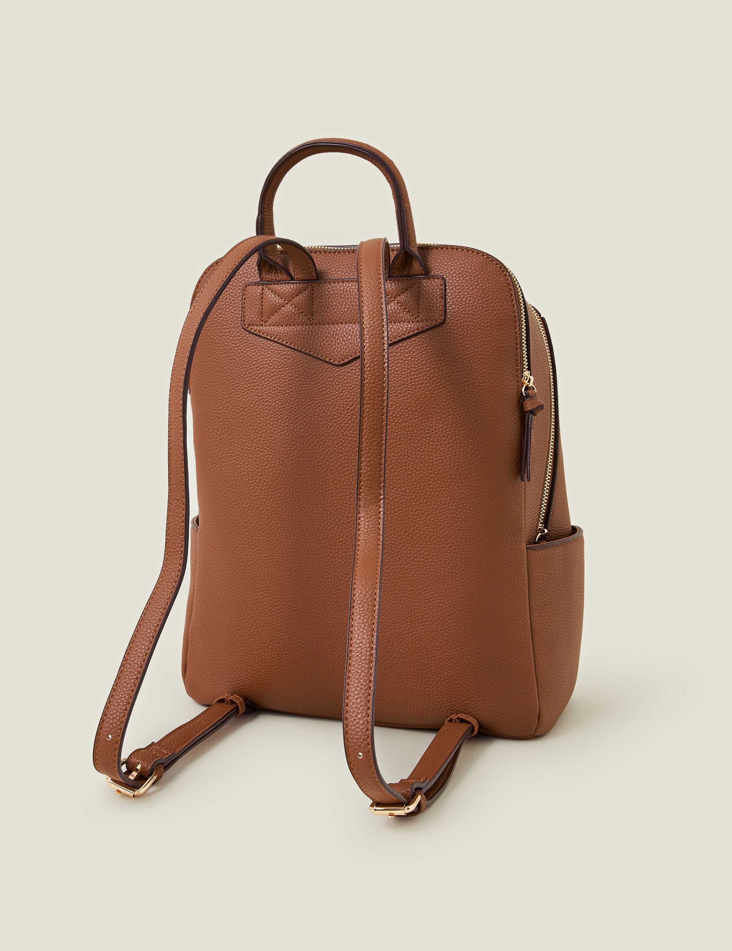 Accessorize faux leather zip around backpack (British brand)