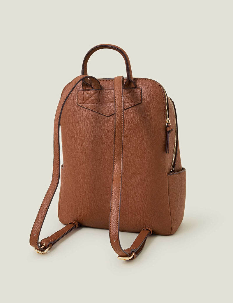 Accessorize faux leather zip around backpack (British brand)