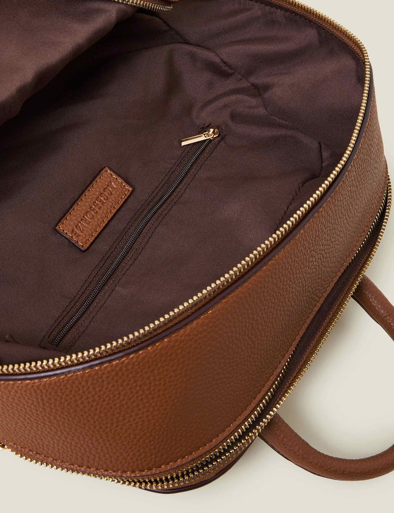 Accessorize faux leather zip around backpack (British brand)
