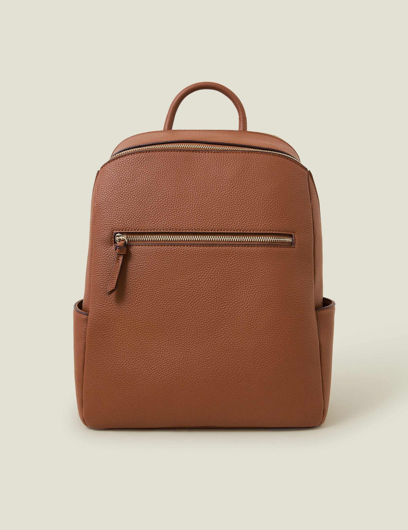 Accessorize faux leather zip around backpack (British brand)
