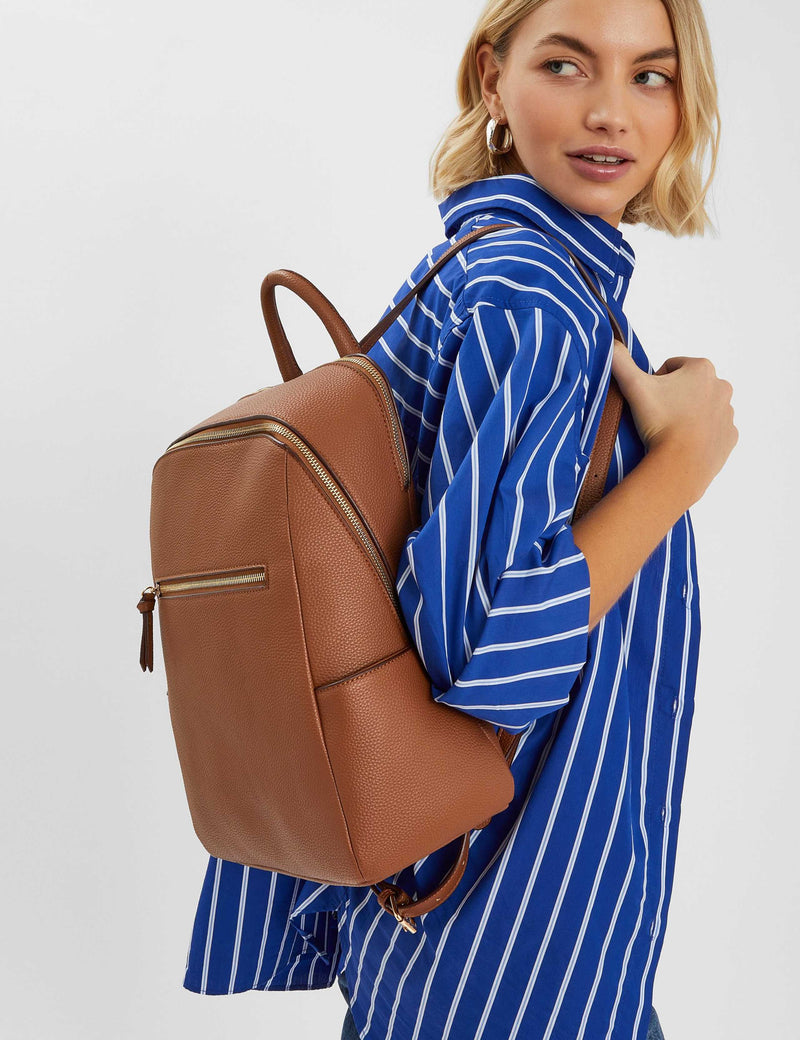 Accessorize faux leather zip around backpack (British brand)