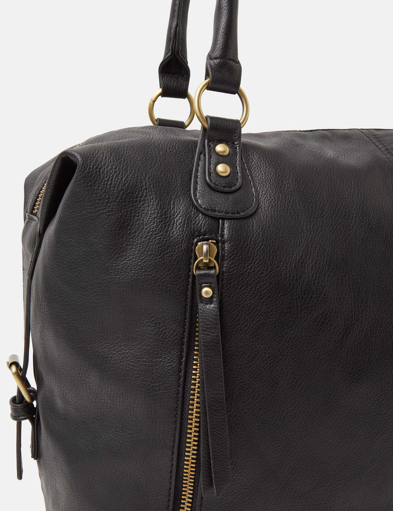 Accessorize faux leather shoulder bag with zip detail - British product