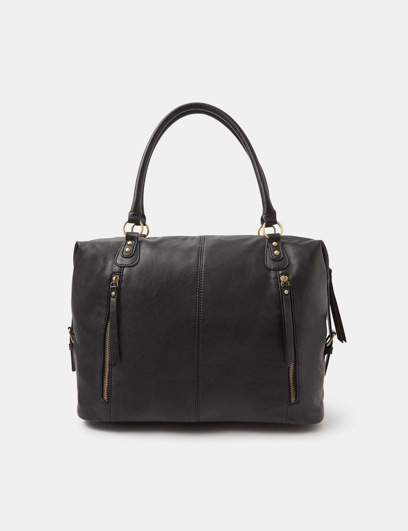 Accessorize faux leather shoulder bag with zip detail - British product