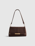 River Island faux suede bar front clutch bag (British brand)