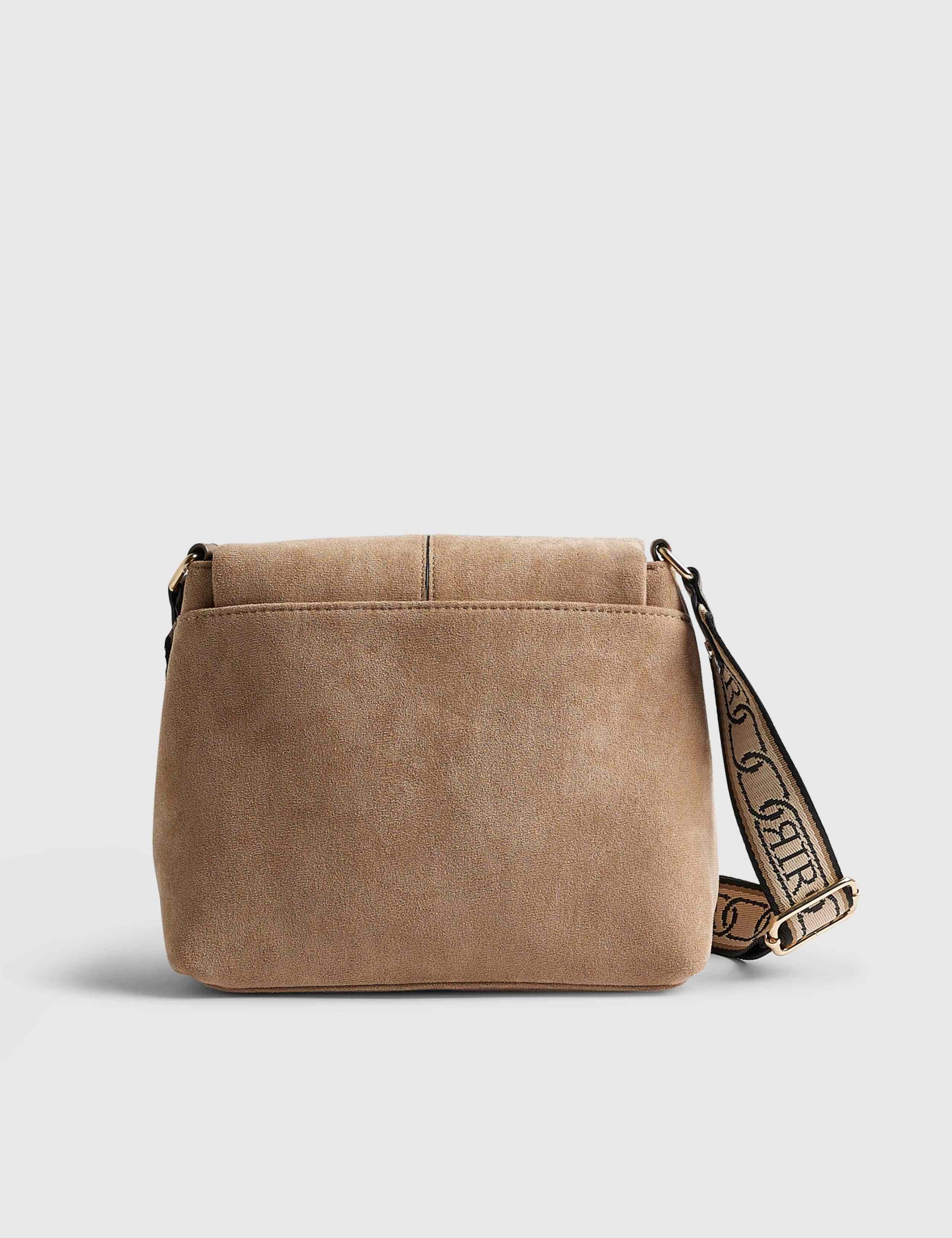 River Island faux suede cross body bag, imported from the UK