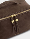 Katie Loxton faux suede toiletry bag large flat lay, UK version