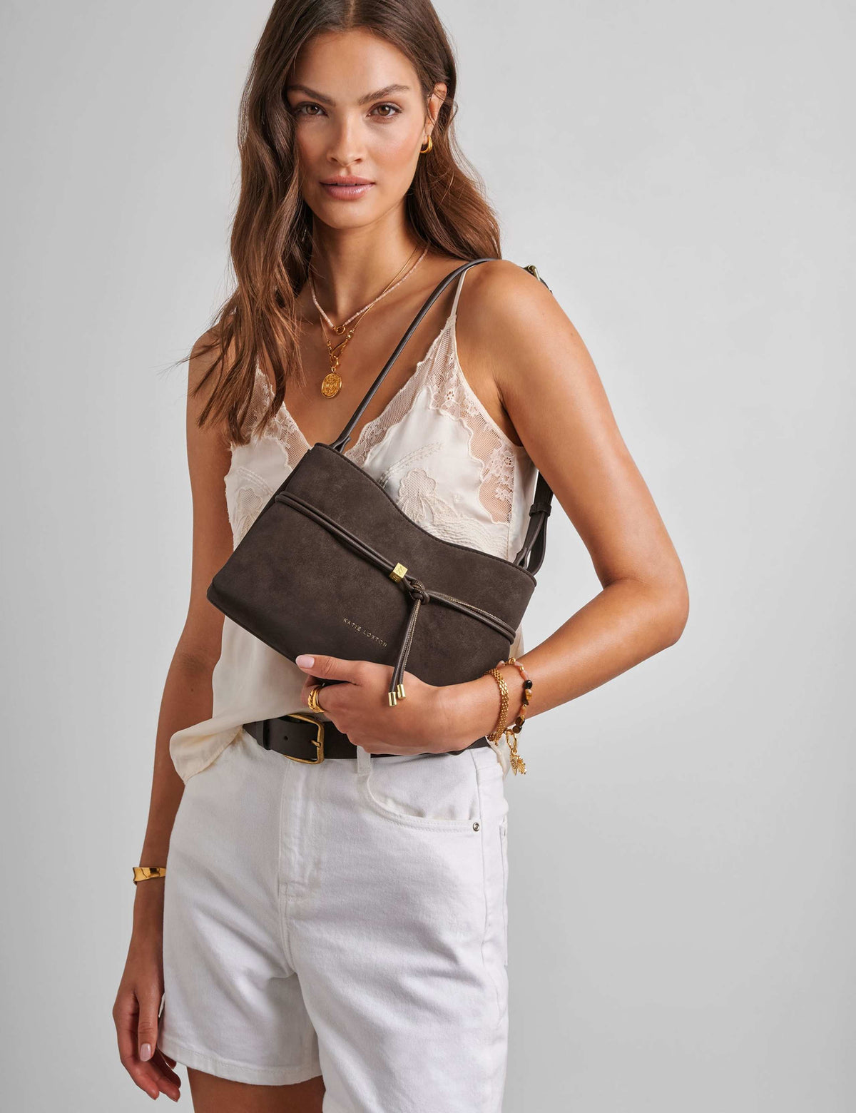 Katie Loxton faux suede crossbody bag - British product