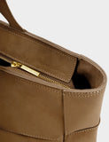 Katie Loxton faux suede woven panel tote bag, imported from the UK